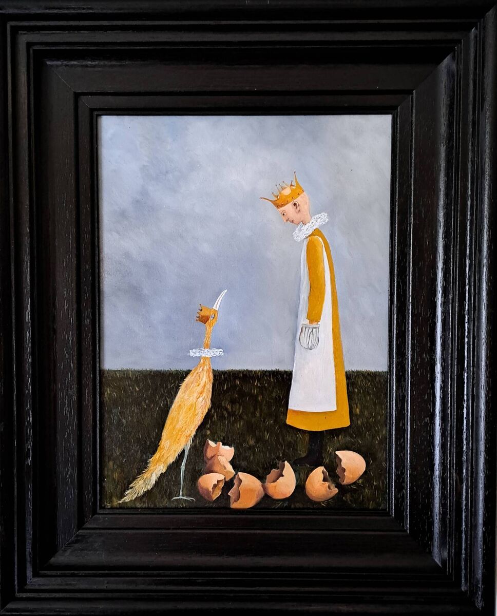 A3 Print: Human Conversing with a Bird